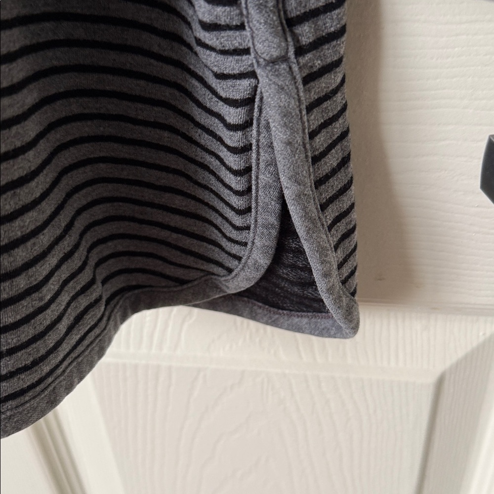 Eileen Fisher Black and Gray Striped Top. - Picture 10 of 10